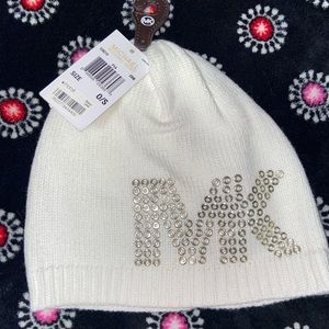 White Michael Kors Beanie